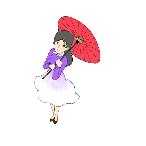 Girl with an umbrella